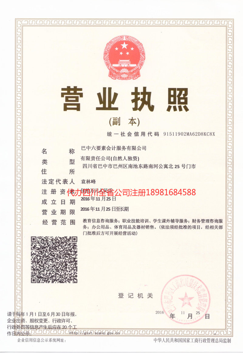 安徽安徽六要素会计服务有限公司